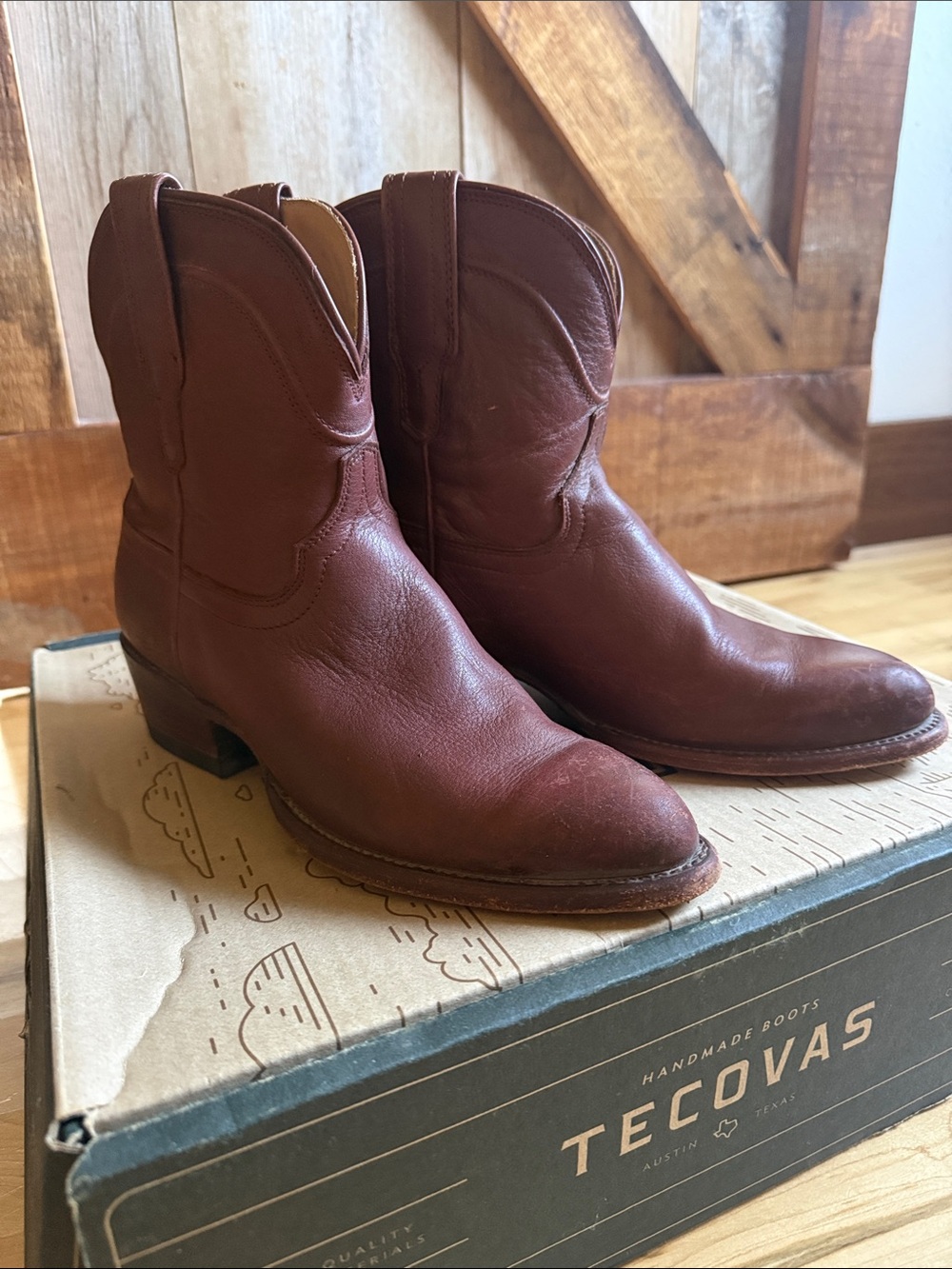 Tecovas Penny women’s Brown Leather  Western Boots